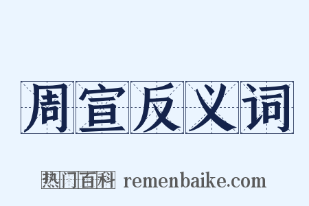 周宣反义词是什么意思的图片